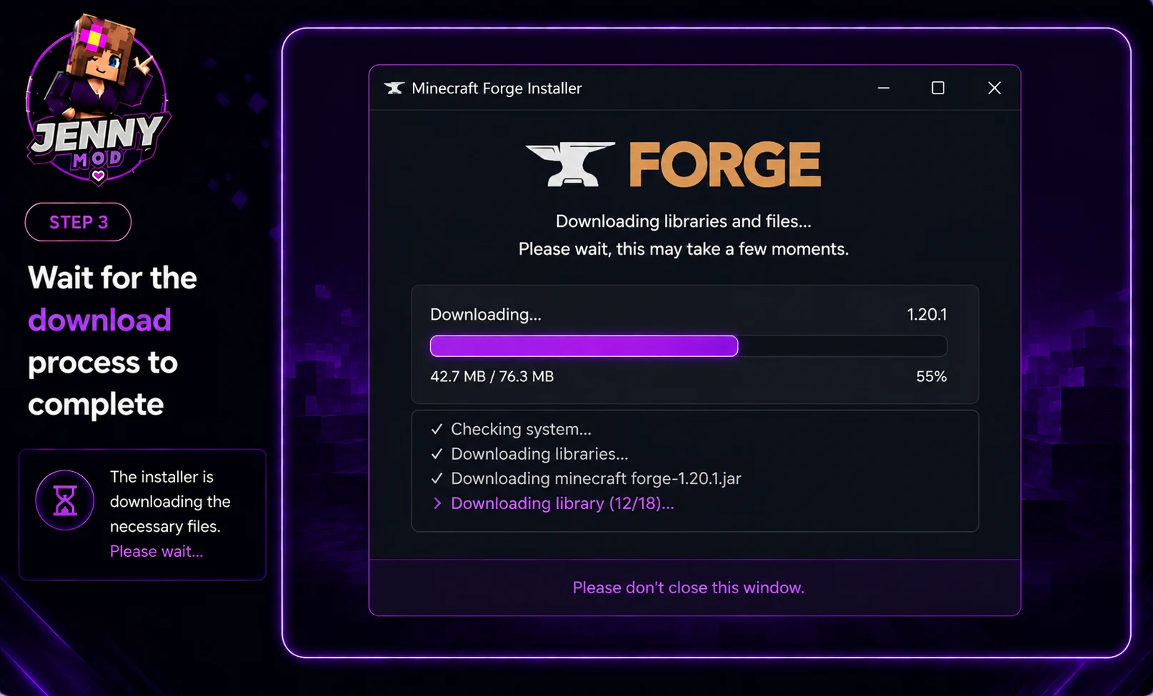 Install Minecraft Forge 3