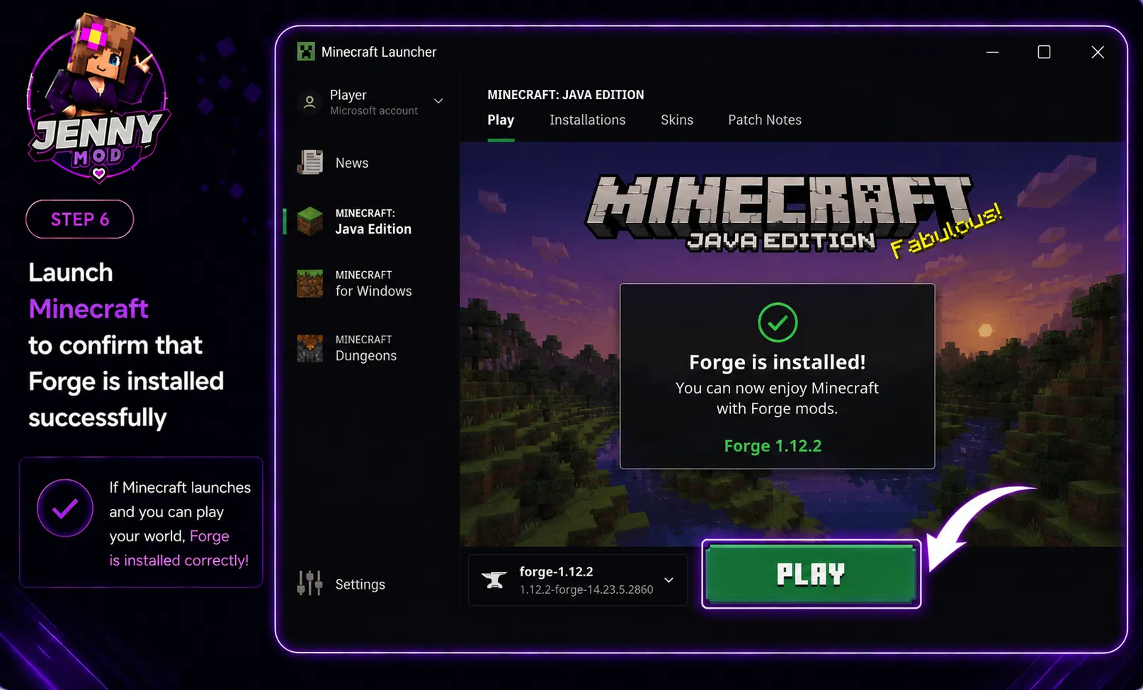 Install Minecraft Forge 6