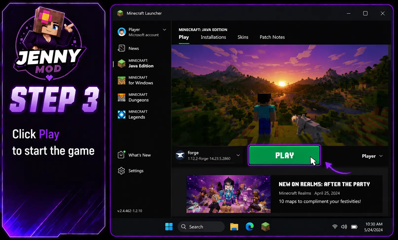 Launch Minecraft 3