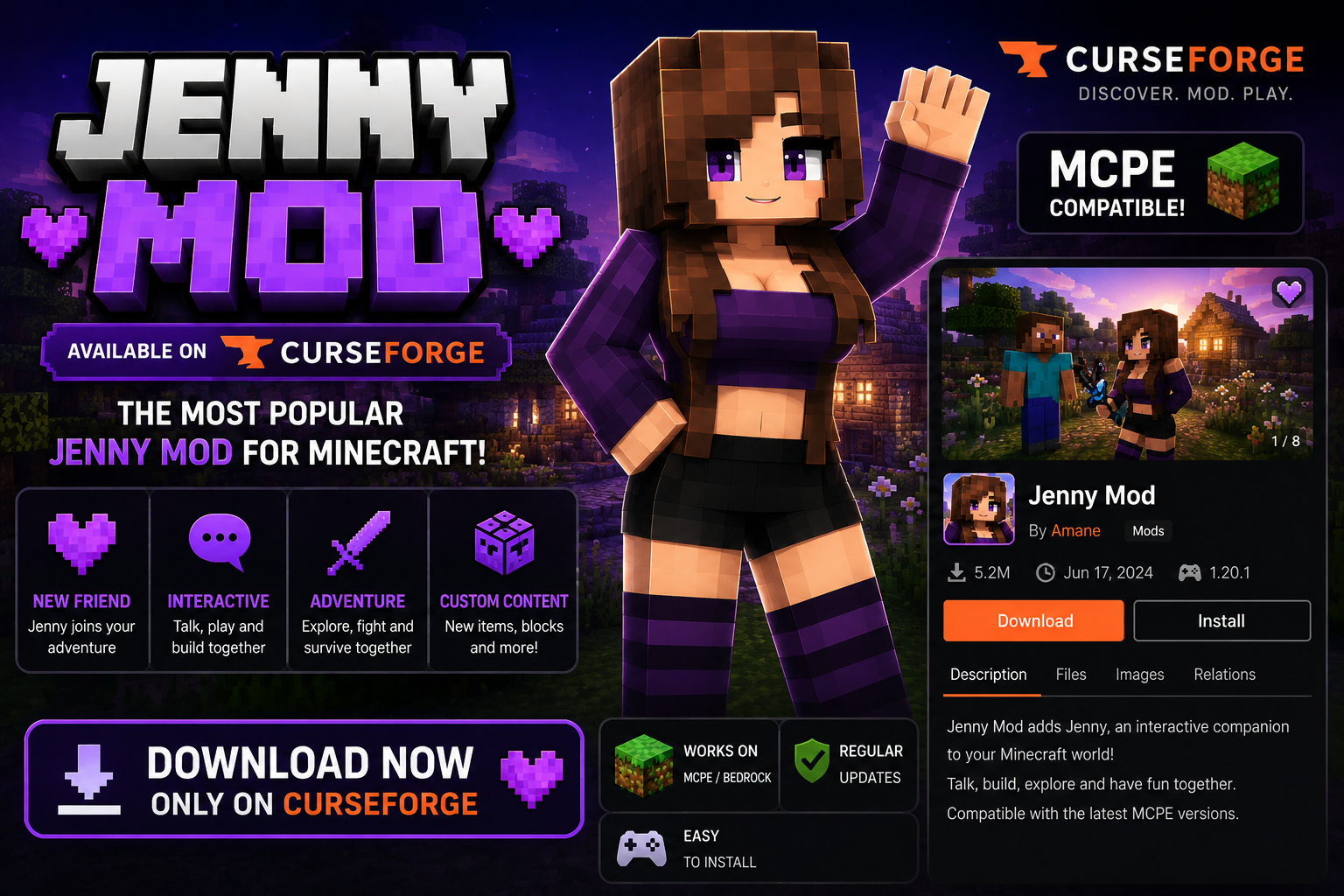 Jenny Mod CurseForge 1 Jenny Mod CurseForge