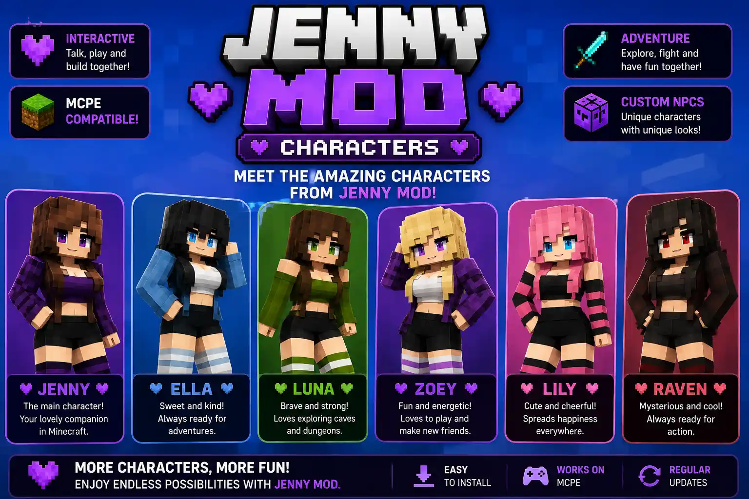 Feature Jenny Mod Characters